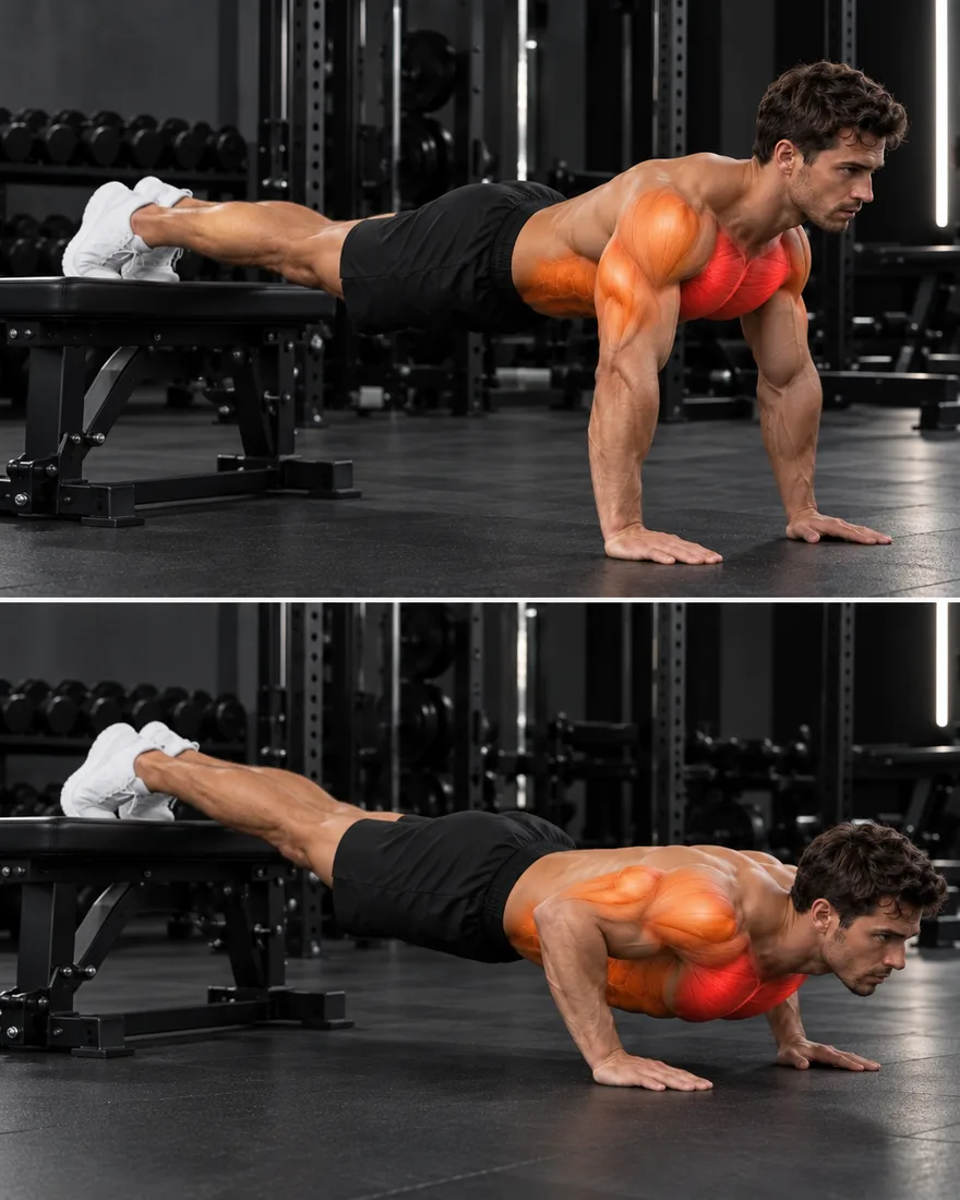 Decline Push-Up form guide